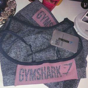 grey & pink high waisted flex set
